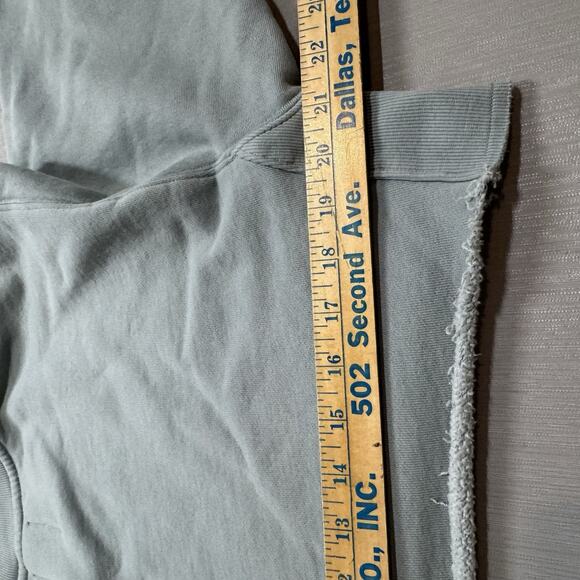 Aritzia Tna Cozy AF Fleece Crop Crew Neck Sweatshirt Seafoam Green 1 XS S - Picture 6 of 11